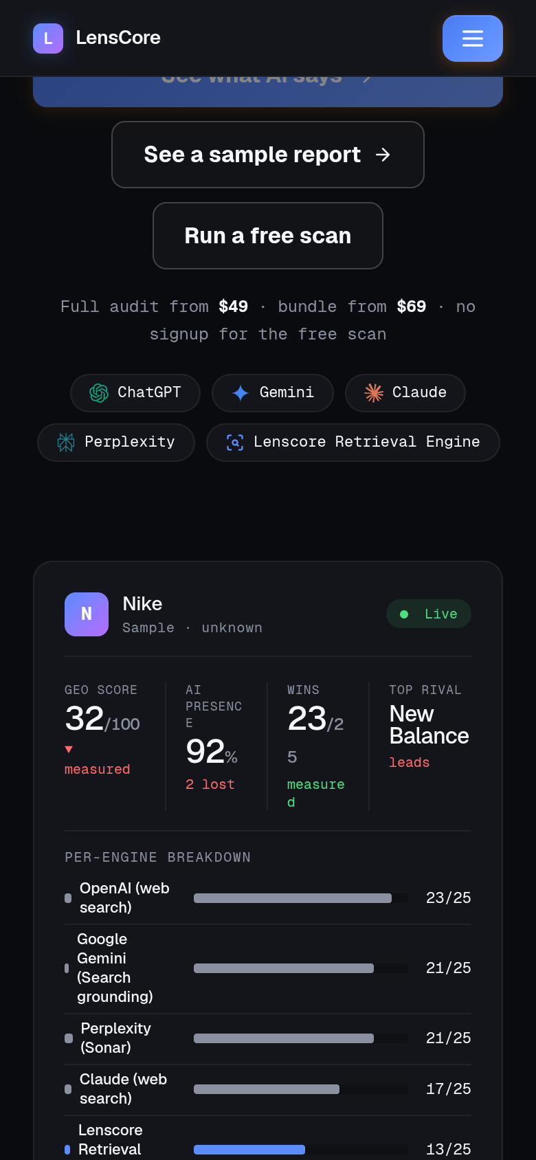 Mobile storefront view